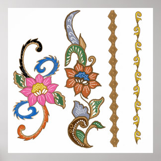 Poster Conception de Motifs Batik
