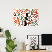 Poster Conception de mots positifs (Bureau à domicile)