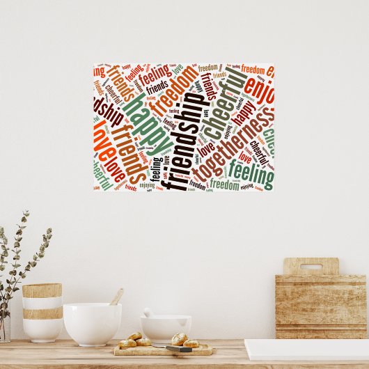 Poster Conception de mots positifs (Cuisine)