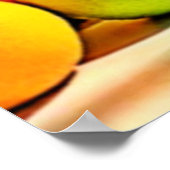 Poster Conception de nature morte vibrante orange vert (Coin)
