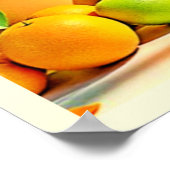 Poster Conception de nature morte vibrante orange vert (Coin)