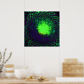 Poster Conception de nid d'abeille abstrait vert et viole (Cuisine)