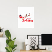 Poster Conception de Noël et rennes (Bureau à domicile)