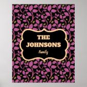Poster Conception de nom de famille botanique rose person (Devant)