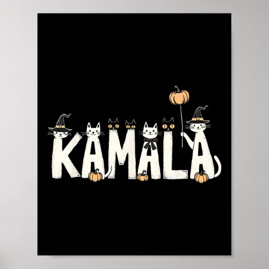 Poster Conception de nom de sorcière amatrice de chat Hal (Devant)