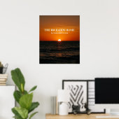 Poster Conception de nom personnalisé Sunset Ocean (Bureau à domicile)