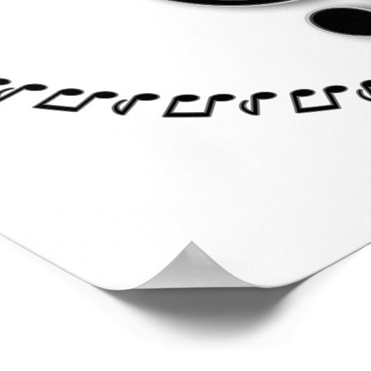 Poster Conception de notes de musique Treble Clef (Coin)