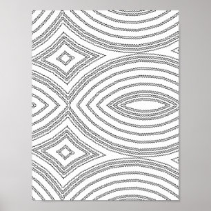 Poster Conception de page de coloriage à motif diamant à