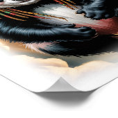 Poster Conception de panda ange jamaïcain sur un (Coin)