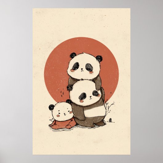 Poster Conception de pandas mignons (Devant)
