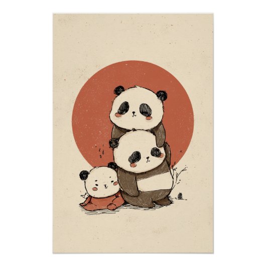 Poster Conception de pandas mignons (Devant)