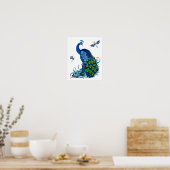 Poster Conception de paon et de libellules (Cuisine)