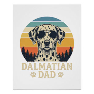 Poster Conception de papa dalmatien vintage pour amateur 