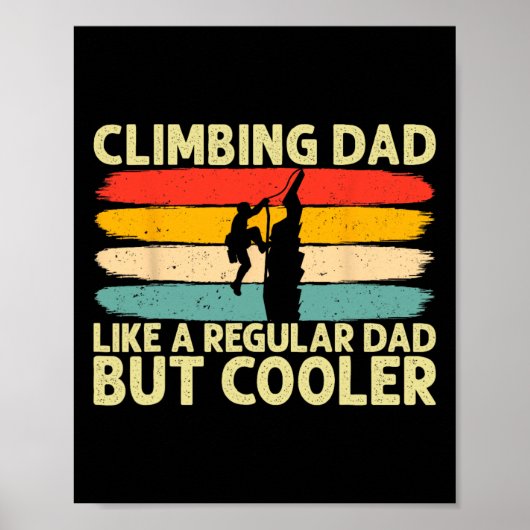 Poster Conception de papa d'escalade Fête des pères pour (Devant)