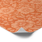 Poster Conception de papier peint floral Mallow de Willia (Coin)