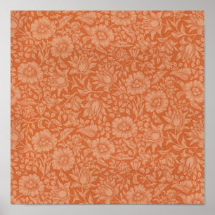 Poster Conception de papier peint floral Mallow de Willia