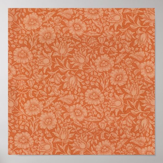 Poster Conception de papier peint floral Mallow de Willia (Devant)