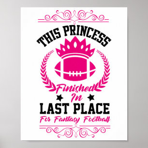 Poster Conception de parti drôle de princesse de footll d