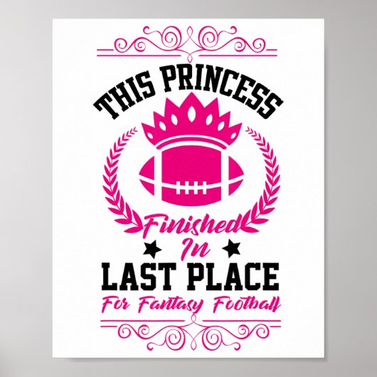 Poster Conception de parti drôle de princesse de footll d (Devant)