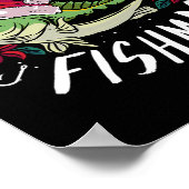 Poster Conception de pêche à thème de Noël drôle - Joyeux (Coin)