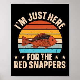 Poster Conception de pêche en mer profonde de vivaneau ro