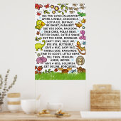 Poster Conception de phrases fantaisistes pour enfants (Cuisine)