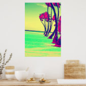 Poster conception de plage funky Imprimer (Cuisine)