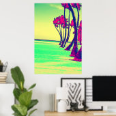 Poster conception de plage funky Imprimer (Bureau à domicile)