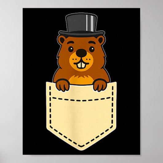 Poster Conception de poche pour le jour de la marmotte de (Devant)