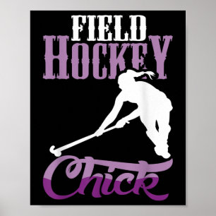 Poster Conception de poulette de hockey sur gazon pour le