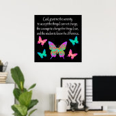 POSTER CONCEPTION DE PRIÈRE DE JOLIE SÉRÉNITÉ DE BUTTERFL (Bureau à domicile)