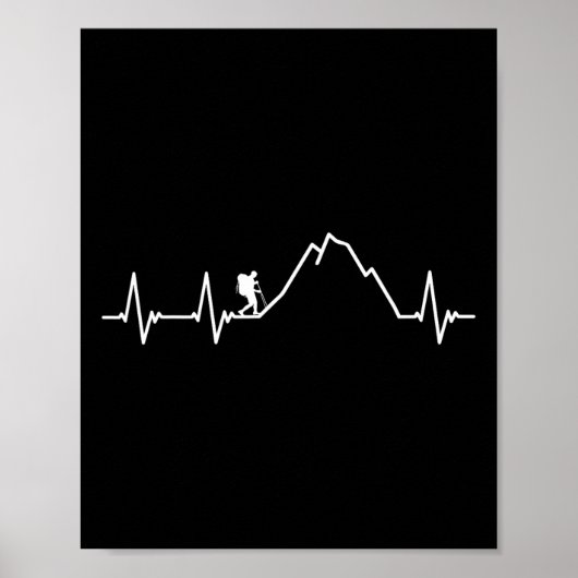Poster Conception de randonnée cool pour les hommes et le (Devant)