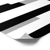 Poster Conception de rayures abstraites noir blanc et gri (Coin)