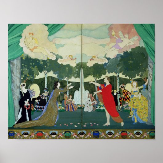 Poster Conception de rideaux pour le "Théâtre Libre" en (Devant)