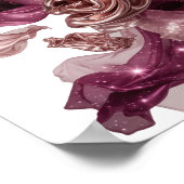 Poster Conception de ROSES en TISSU Argentée (Coin)