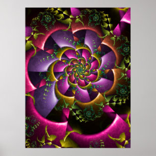 Poster Conception de rotation florale