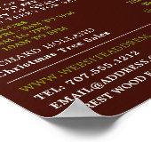 Poster Conception de sapin, vente d'arbre de Noël (Coin)