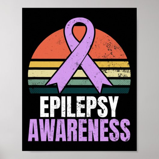 Poster Conception de sensibilisation à l'épilepsie Vintag (Devant)