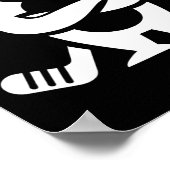 Poster Conception de silhouette de hockey de manchot déte (Coin)