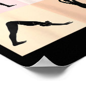 Poster Conception de silhouette de yoga, Pop Art 4 Quadra (Coin)