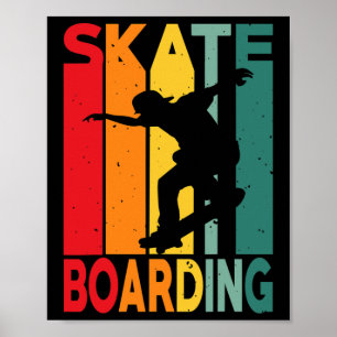 Poster Conception de skateboard Rétro Vintage Skateboarde