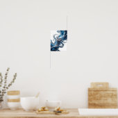 Poster Conception de slogan argentée Edgy WATER MAGIC (Cuisine)