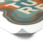 Poster Conception de slogan aventure orange artistique (Coin)