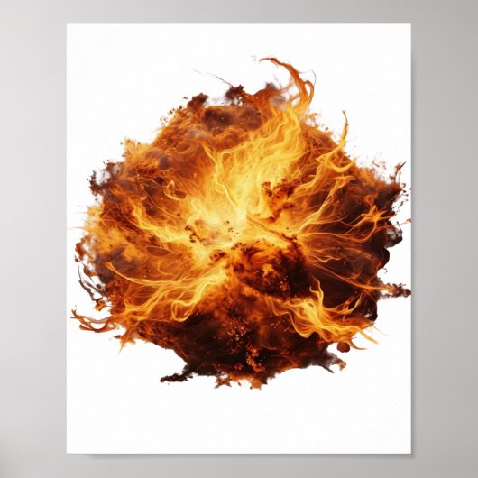 Poster Conception de slogan Balle de FEU argentée vibrant (Devant)
