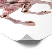 Poster Conception de slogan de cheval en OR ROSE argenté (Coin)