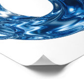 Poster Conception de slogan d'eau bleu dynamique (Coin)