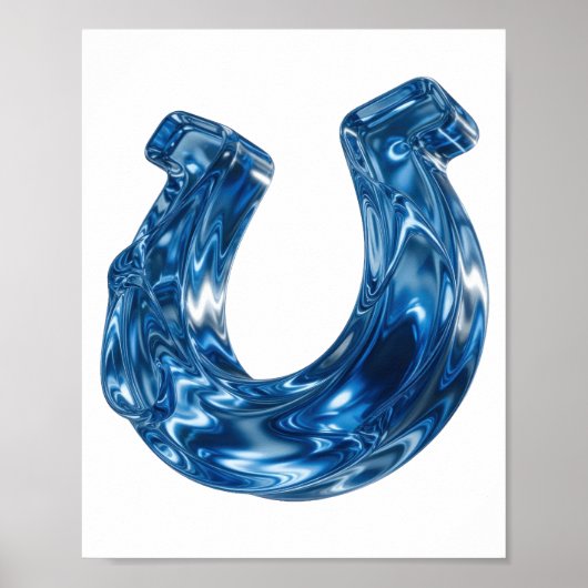 Poster Conception de slogan d'eau bleu dynamique (Devant)