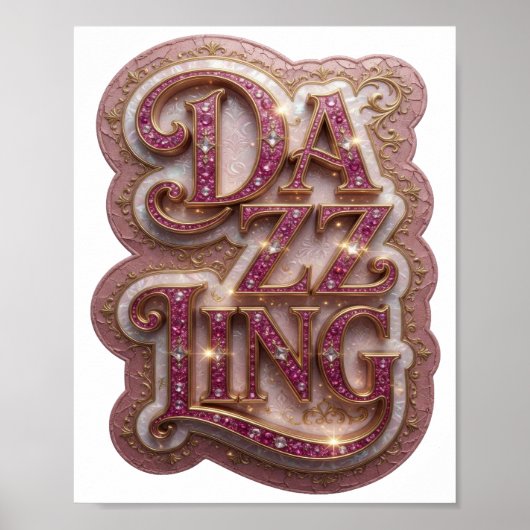 Poster Conception de slogan doré brillant Fresh (Devant)