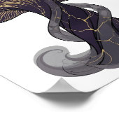 Poster Conception de slogan MUSHROOM SPACE en argent mode (Coin)