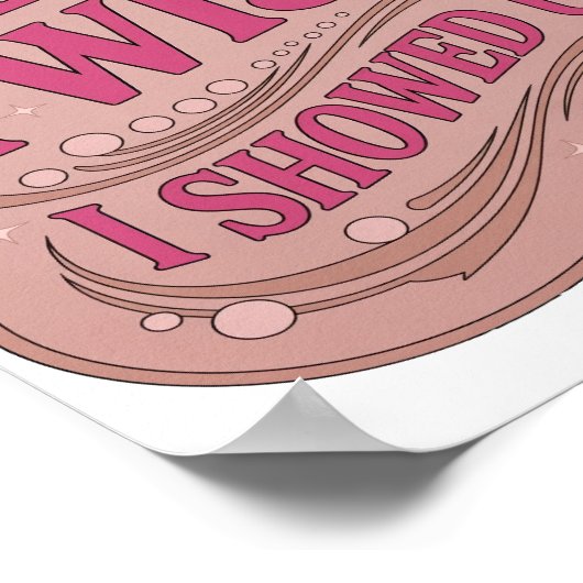 Poster Conception de slogan PLOT TWIST rose frappant (Coin)